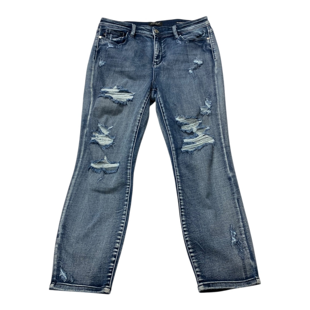 Jeans Boyfriend By Judy Blue In Blue Denim, Size:12