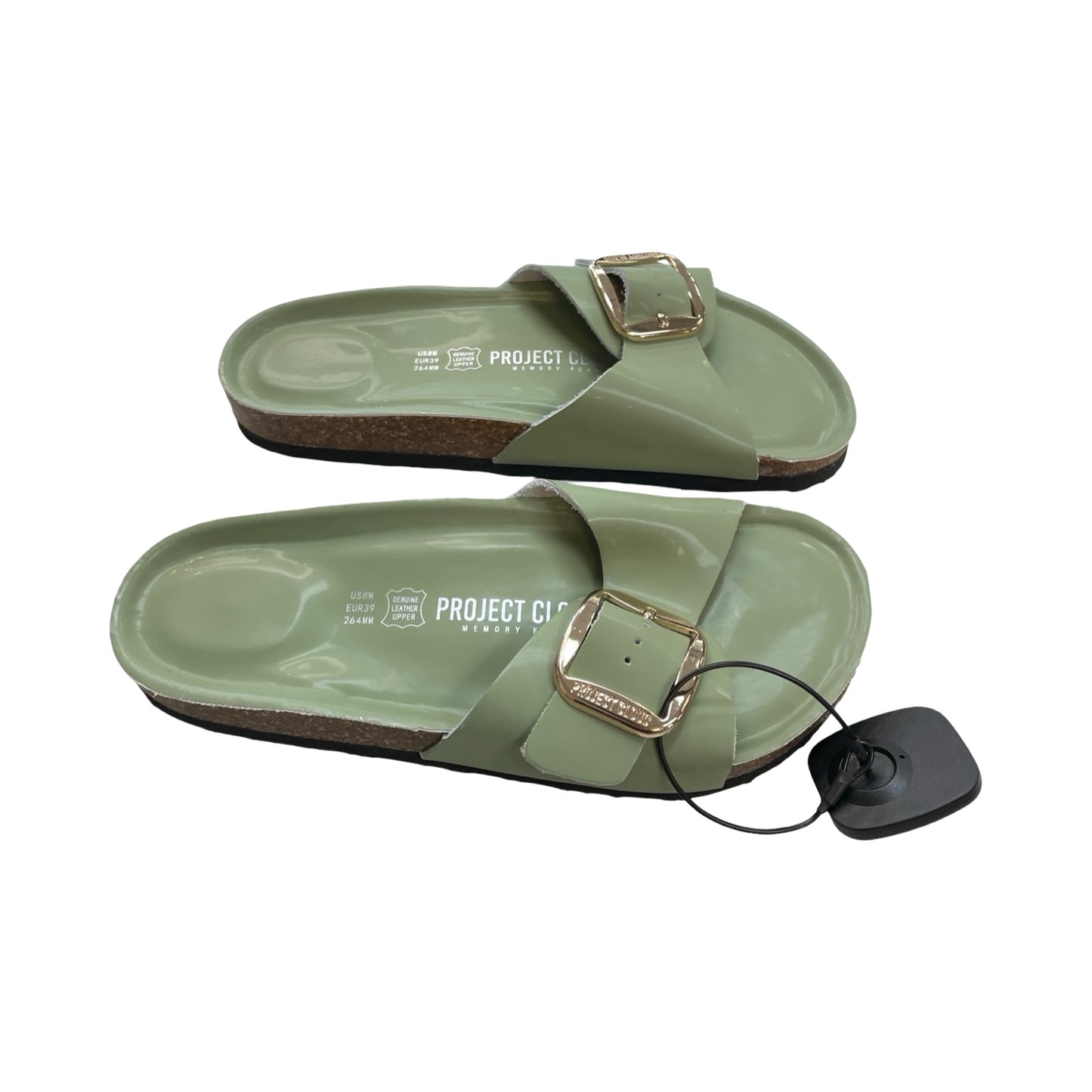 Sandals Flats By Cmc In Green, Size:8