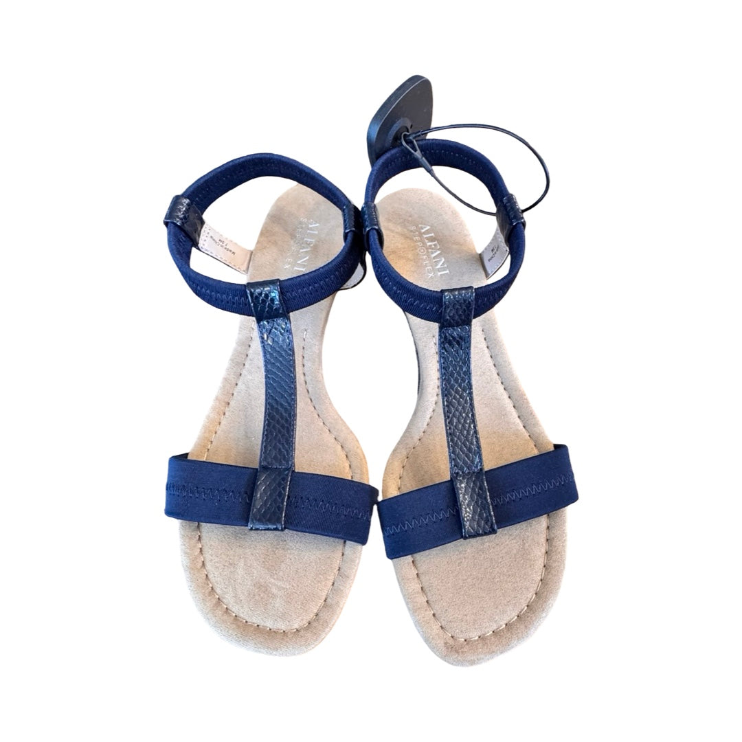 Sandals Flats By Alfani In Navy, Size:7.5
