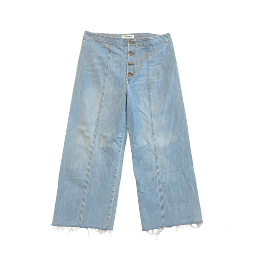 Jeans Cropped By Reformation In Blue Denim, Size:12