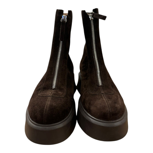 Boots Ankle Heels By Steve Madden In Brown, Size:9