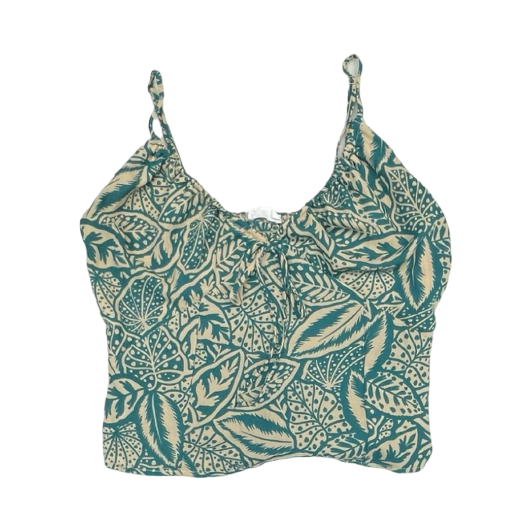 Top Sleeveless By Sienna Sky In Green & Tan, Size:L