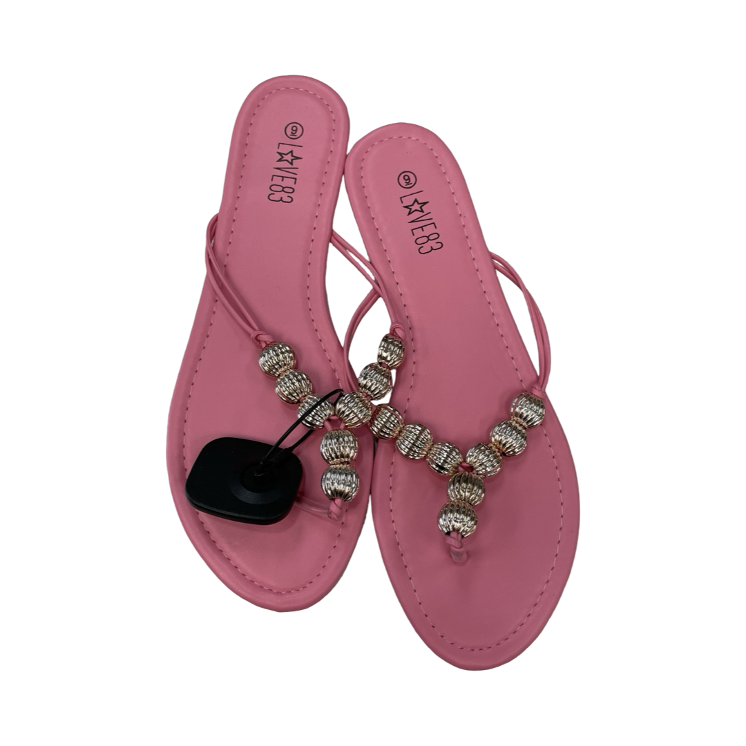 Sandals Flats By Cmc In Pink, Size:9