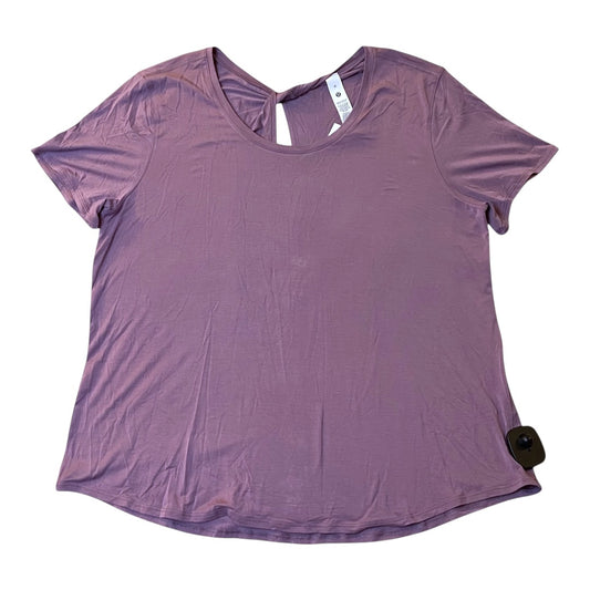 Athletic Top Ss By Lululemon In Purple, Size:M