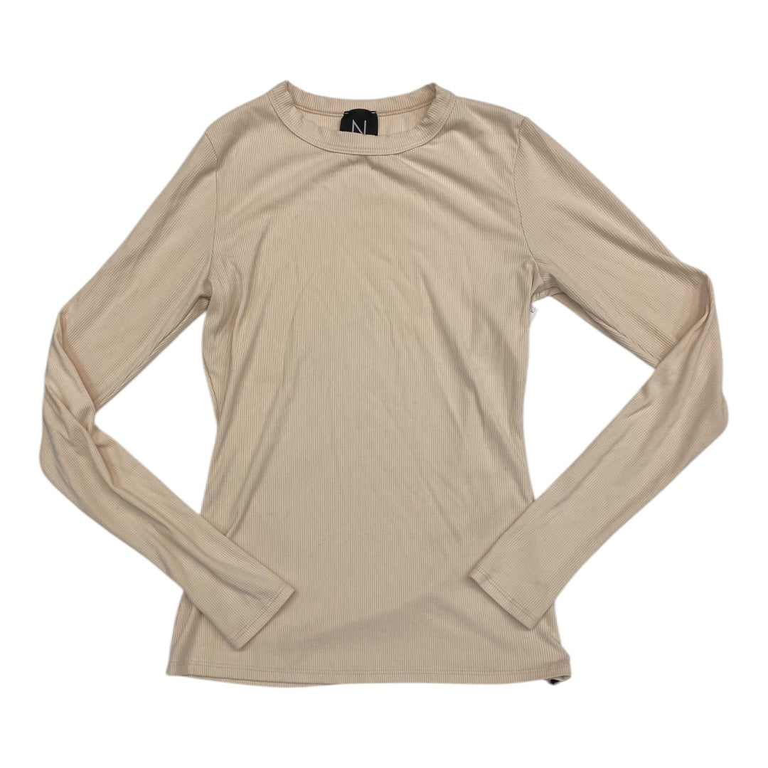 Top Ls By NAKED WARDROBE In Cream, Size:L