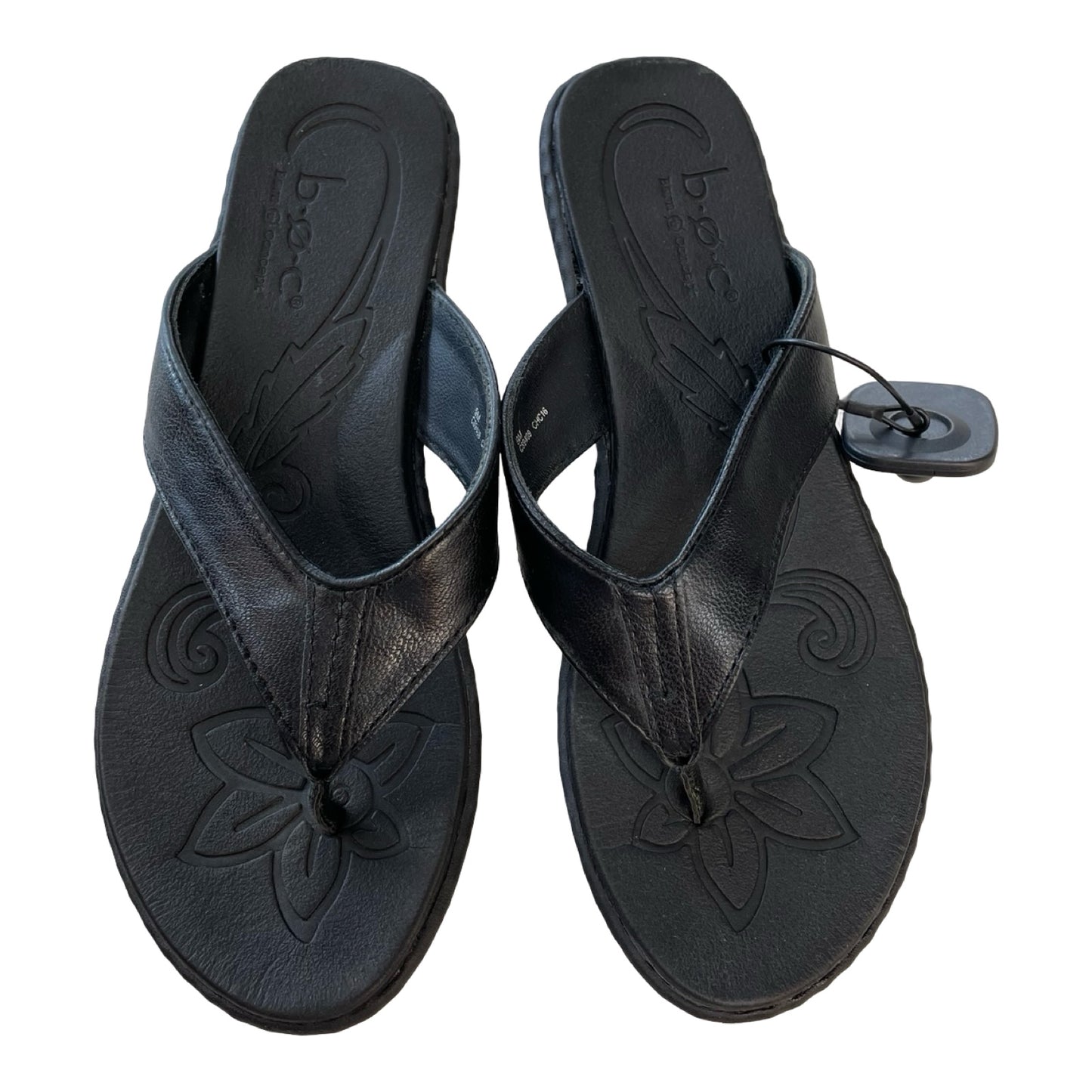Sandals Flip Flops By Boc In Black, Size:9.5