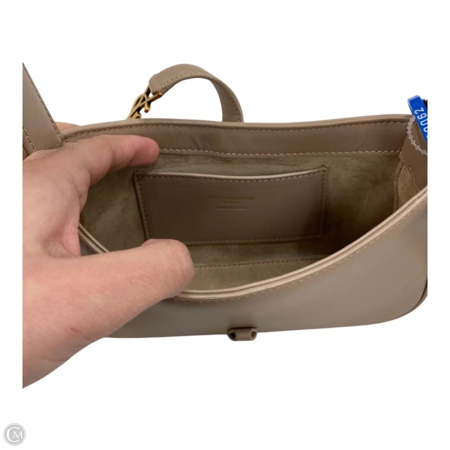 HANDBAG LUXURY DESIGNER by YVES SAINT LAURENT In TAUPE, Size: YSL LE 5 A 7 MINI