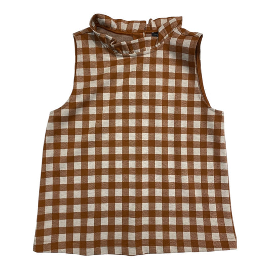 Top Sleeveless By Ann Taylor In Checkered Pattern, Size:S