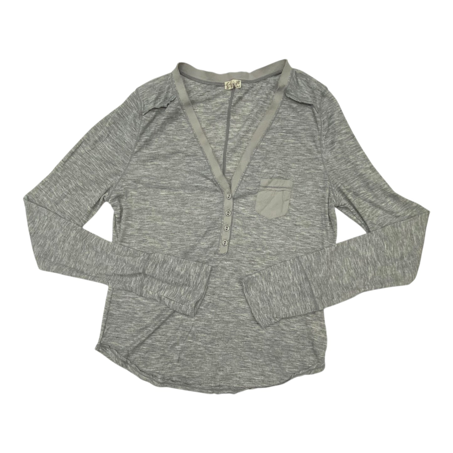 Top Ls Basic By Free People In Grey, Size:L