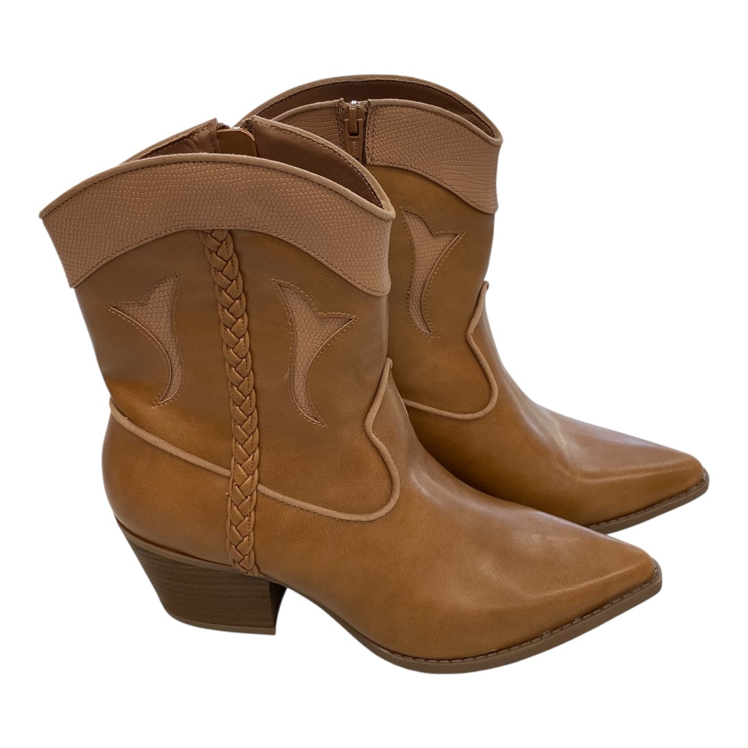 Boots Mid-Calf Heels By Universal Thread In Brown, Size:8