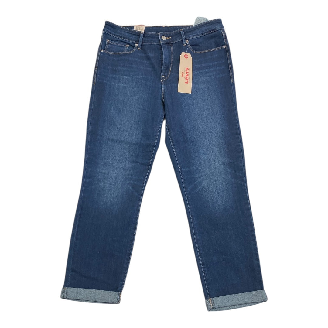 Jeans Skinny By Levis In Blue Denim, Size:10