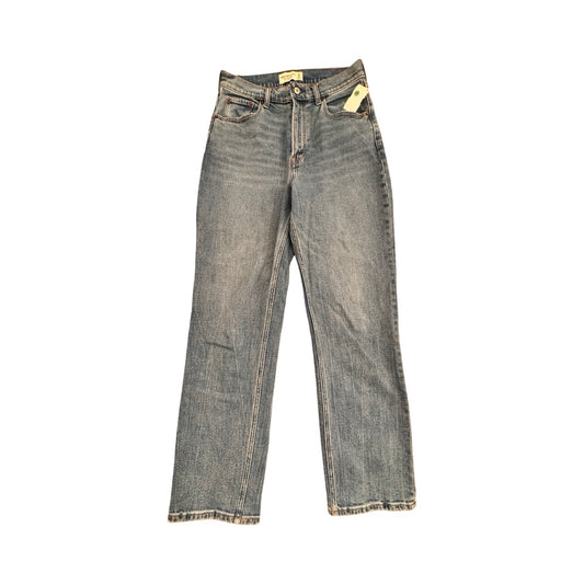 Jeans Straight By Abercrombie And Fitch In Blue Denim, Size:6L