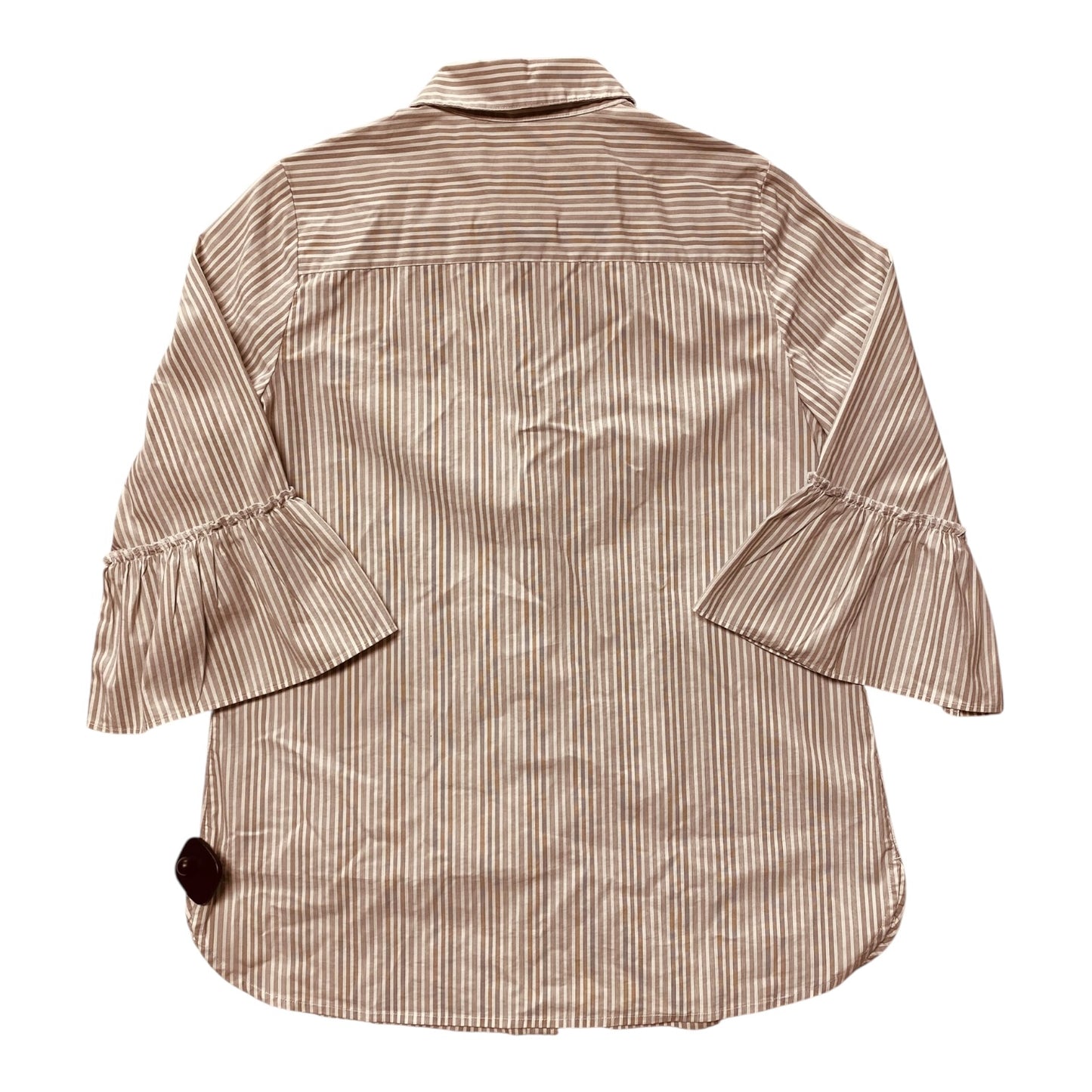 Top 3/4 Sleeve By Chicos In Striped Pattern, Size:S