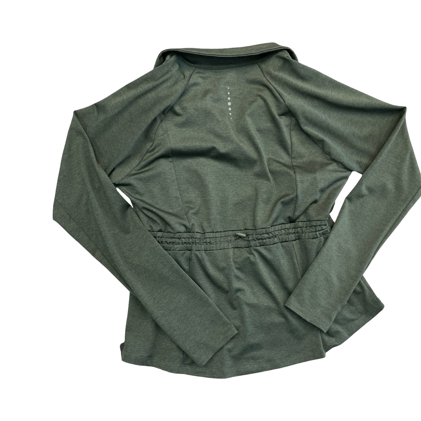 Athletic Top Ls Collar By Tek Gear In Green, Size:L