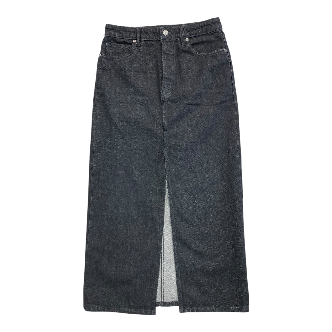 Skirt Midi By Banana Republic In Grey Denim, Size:8