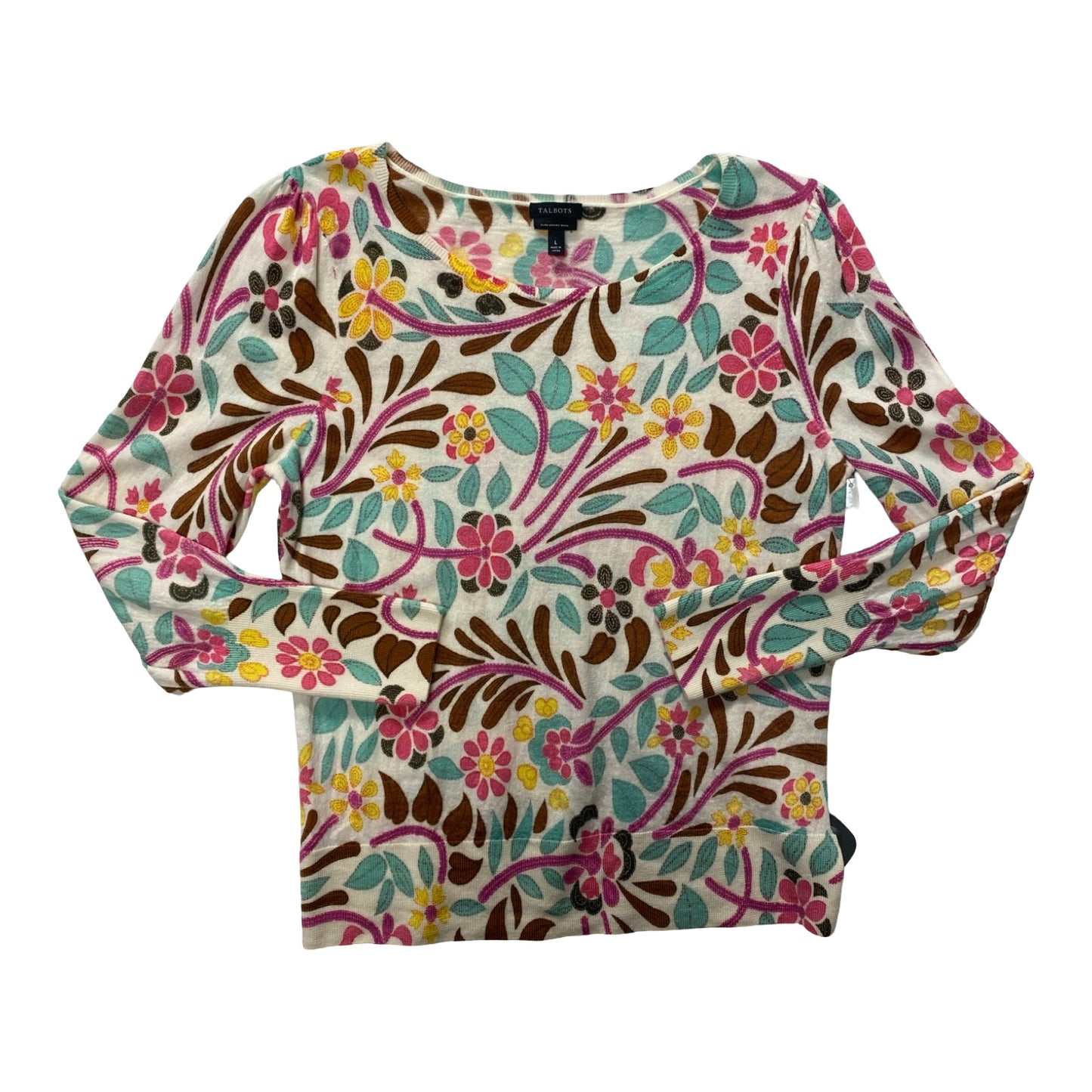 Sweater By Talbots In Multi, Size:L
