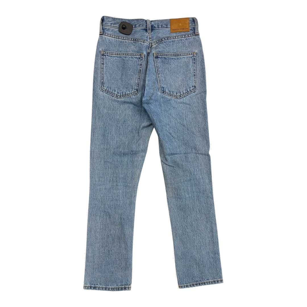 Jeans Straight By DENIM FORUM In Blue Denim, Size:6L