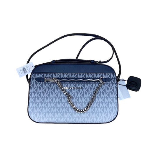 Handbag Designer By Michael Kors In Blue & White, Size:Small