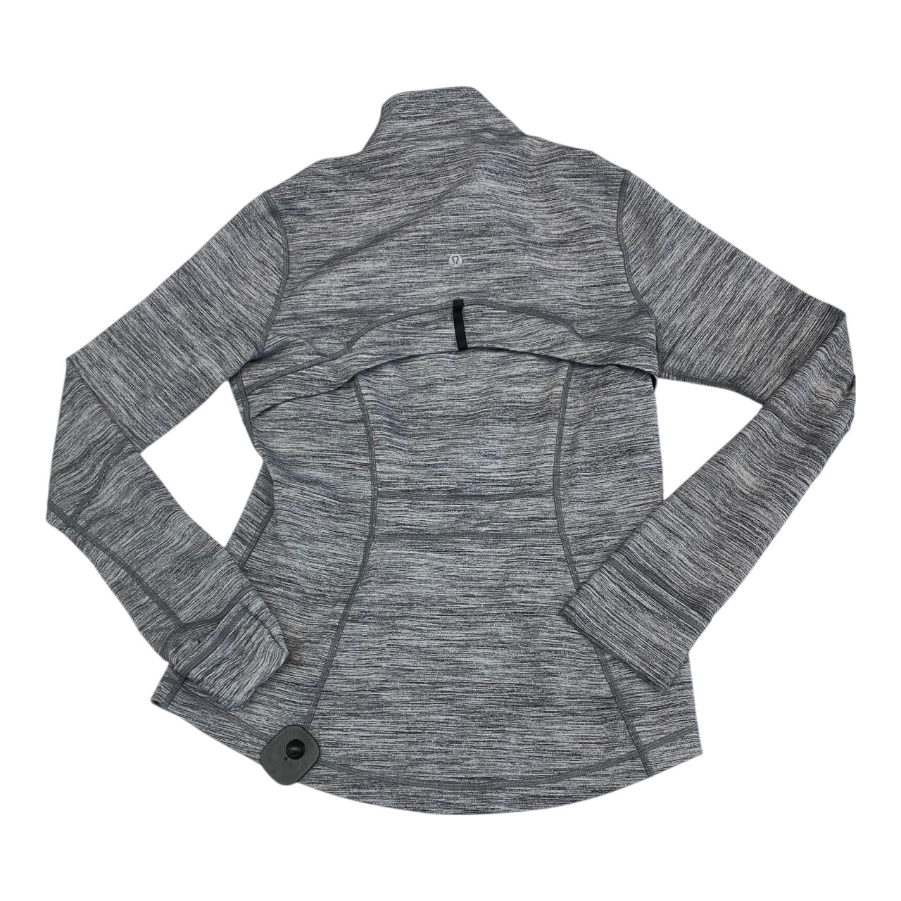 Athletic Jacket By Lululemon In Black & Grey, Size:10