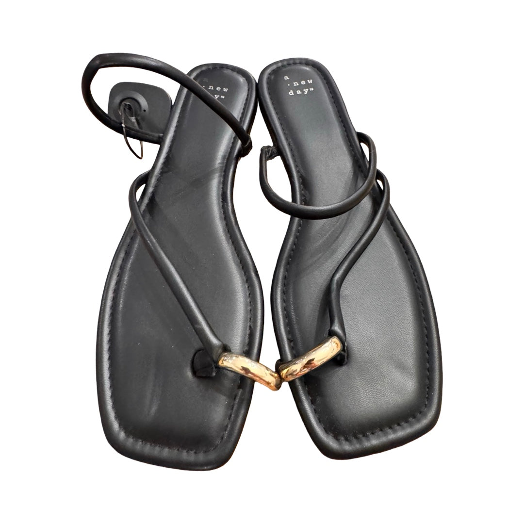 Sandals Flats By A New Day In Black, Size:11