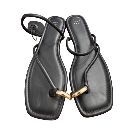 Sandals Flats By A New Day In Black, Size:11
