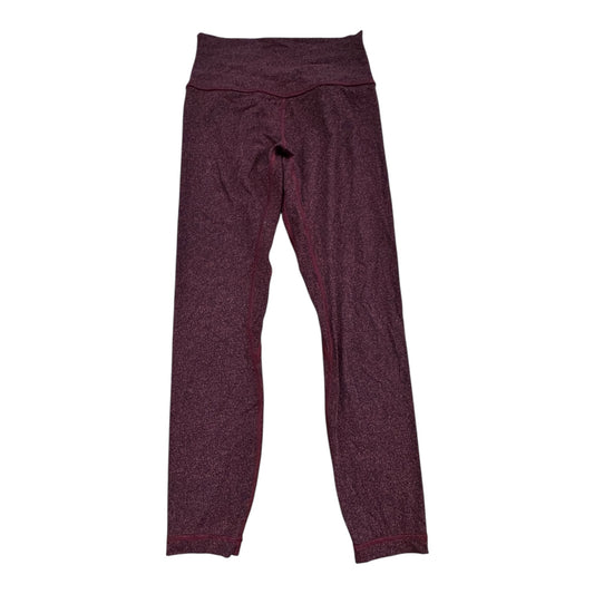 Athletic Leggings By Lululemon In Purple, Size:4