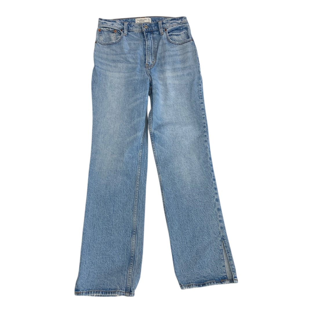 Jeans Straight By Abercrombie And Fitch In Blue Denim, Size:6