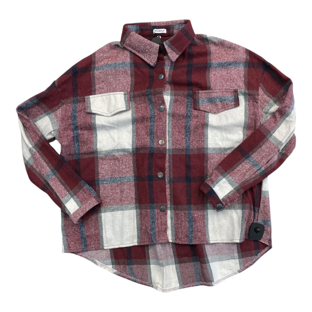 Jacket Shirt By Cmc In Plaid Pattern, Size:M