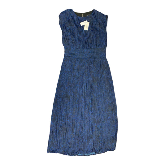 Dress Casual Midi By Banana Republic In Black & Blue, Size:6