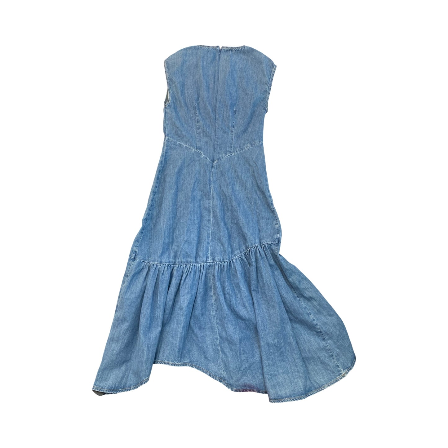 Dress Casual Maxi By Frame In Blue Denim, Size:S