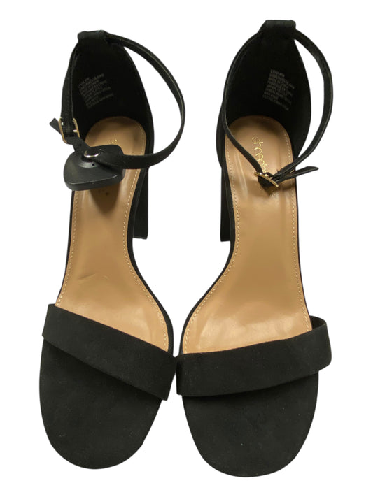 Sandals Heels Block By Shoedazzle In Black, Size:8