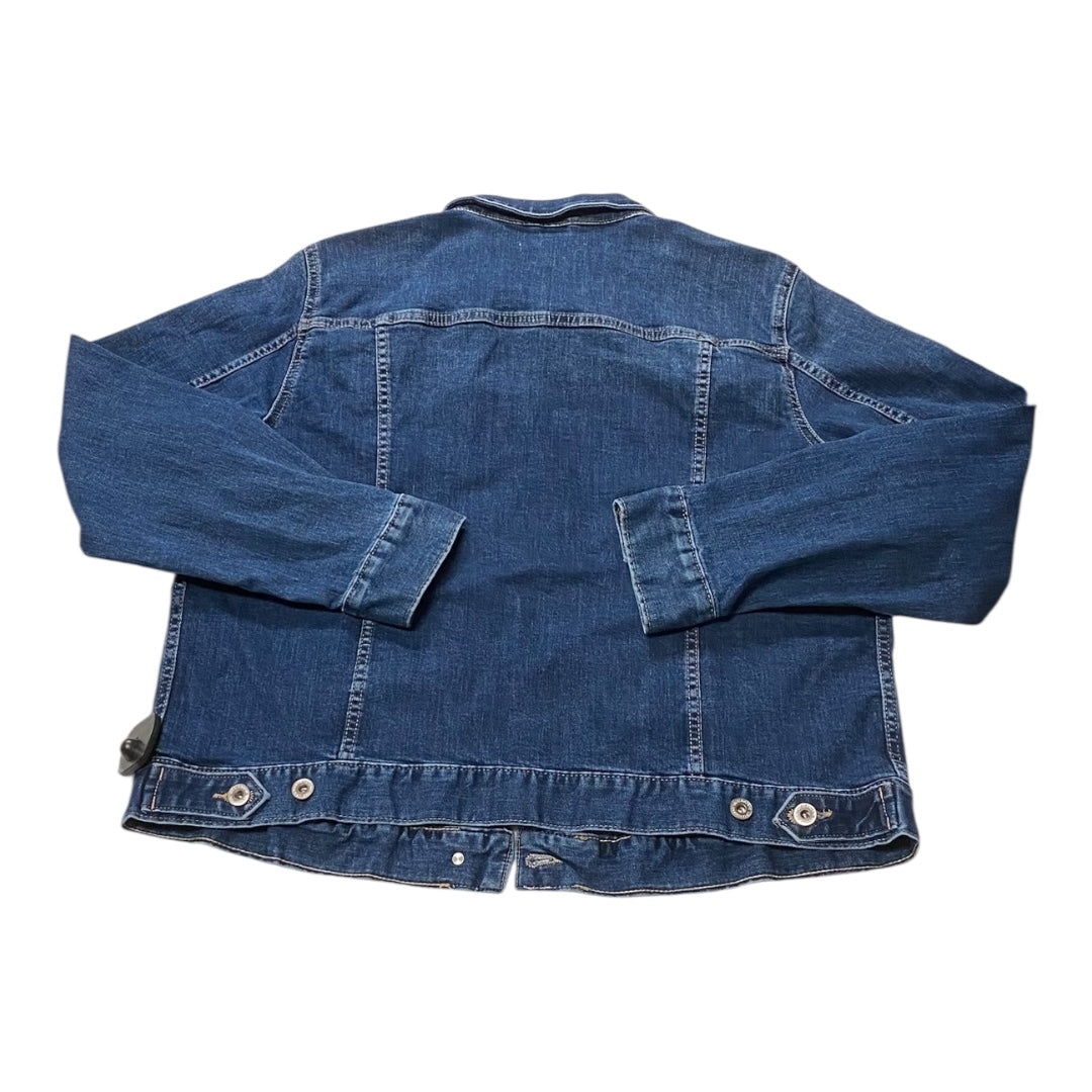 Jacket Denim By Liz And Co In Blue, Size:Xl
