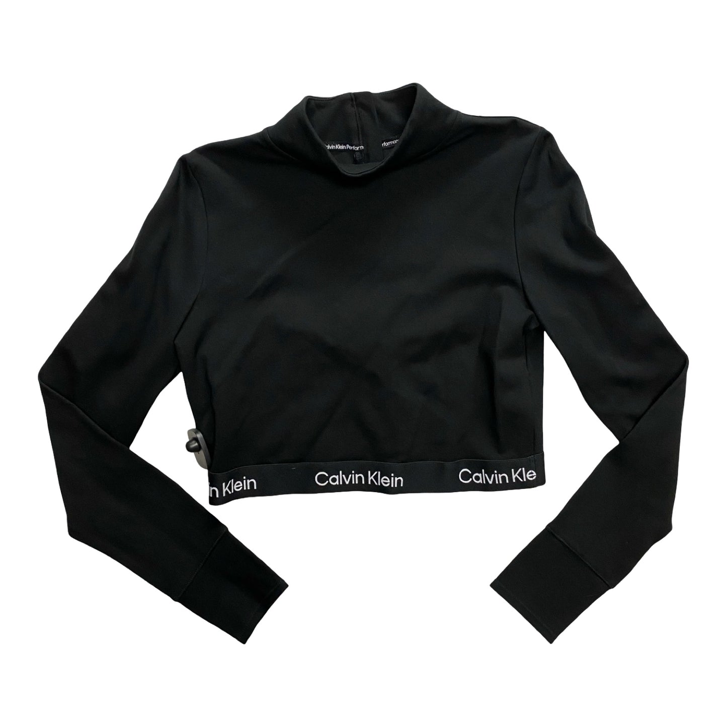 Athletic Top Ls Crewneck By Calvin Klein Performance In Black, Size:L