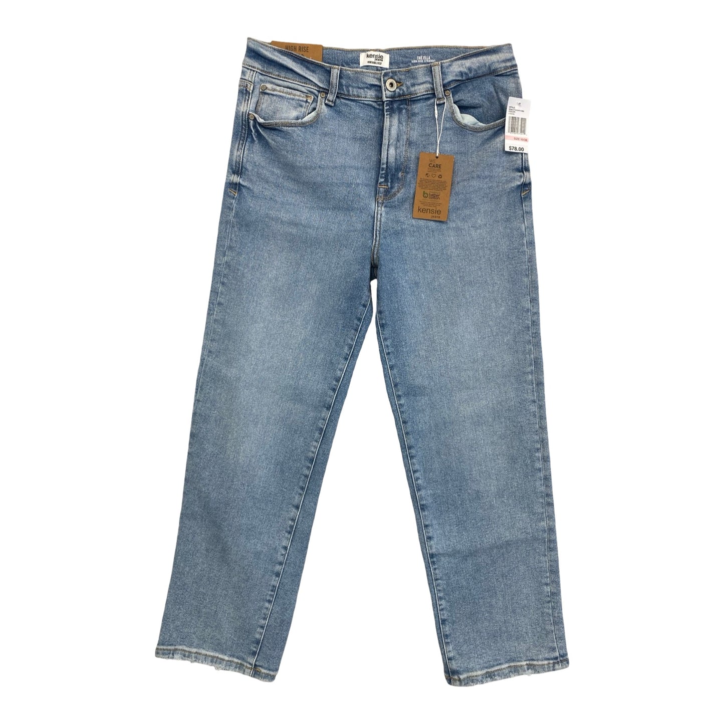 Jeans Straight By Kensie In Blue Denim, Size:10