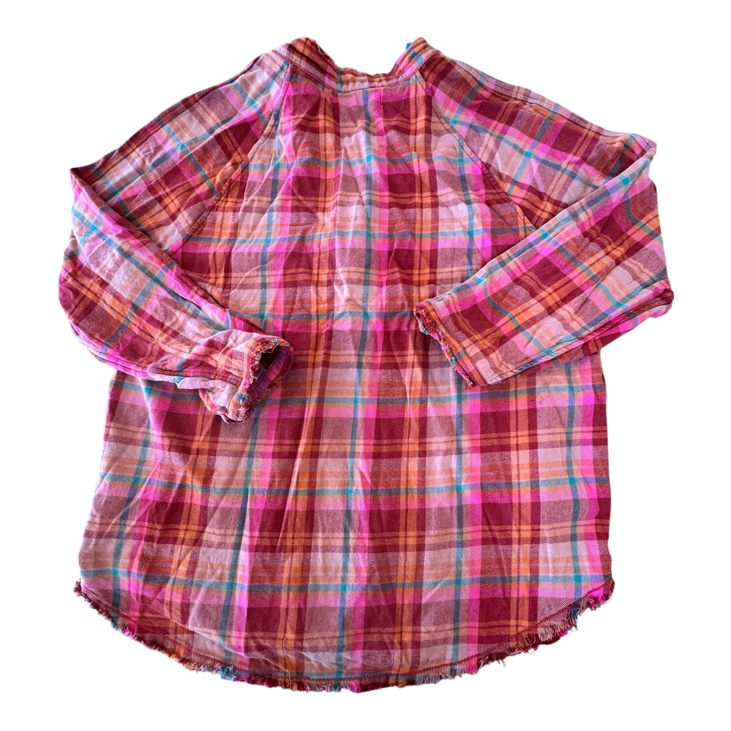 Top Ls By We The Free In Plaid Pattern, Size:L (Oversized)