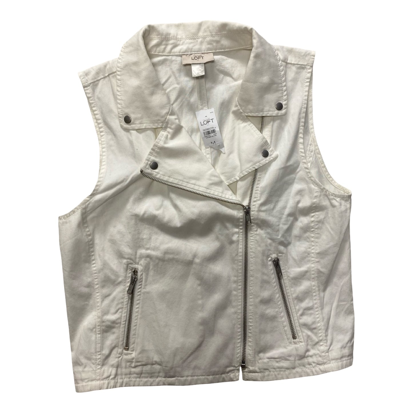 Vest Other By Loft In Cream, Size:M