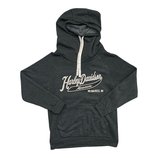 Sweatshirt Hoodie By Harley Davidson In Grey & White, Size:L