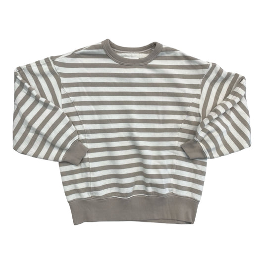 Sweatshirt Crewneck By Aerie In Tan & White, Size:Xxs