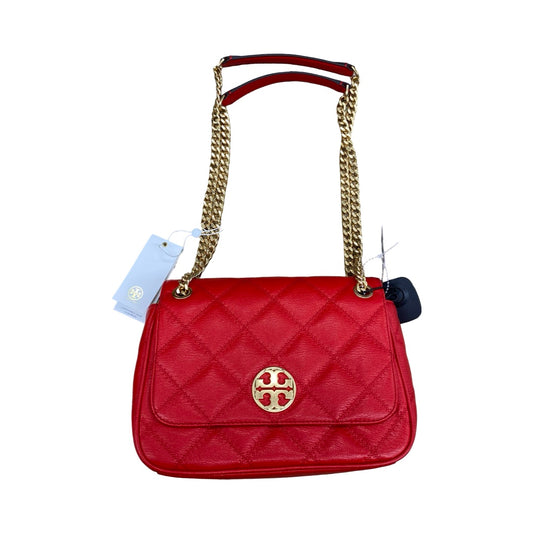 Handbag Designer By Tory Burch In Red, Size:Medium