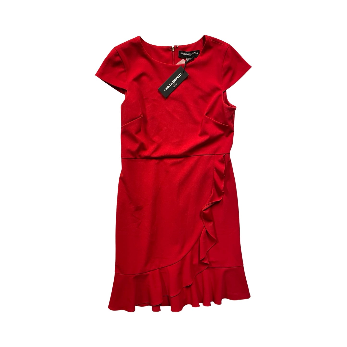 Dress Designer By Karl Lagerfeld In Red, Size:10