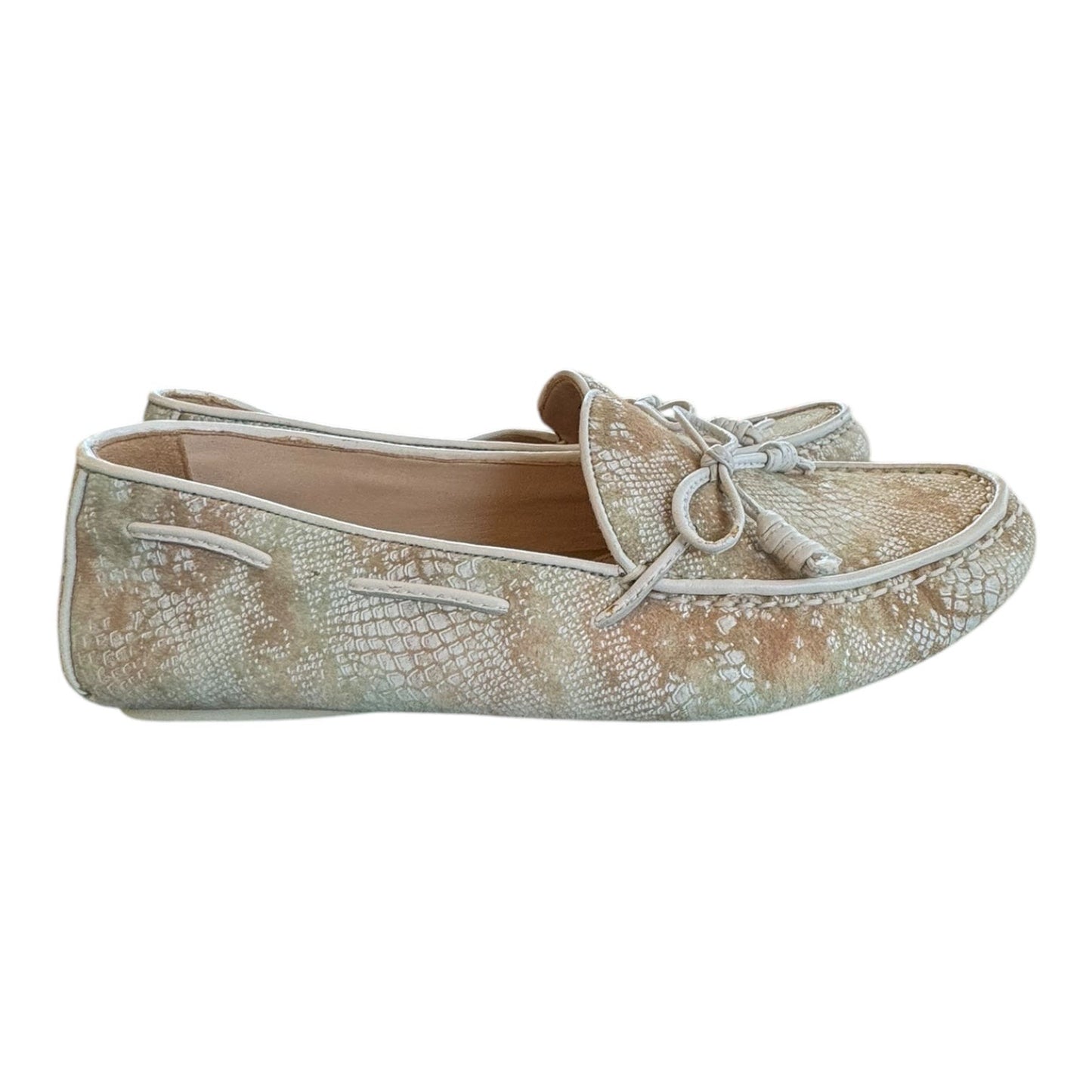 Shoes Flats By Johnston & Murphy In Snakeskin Print, Size:7