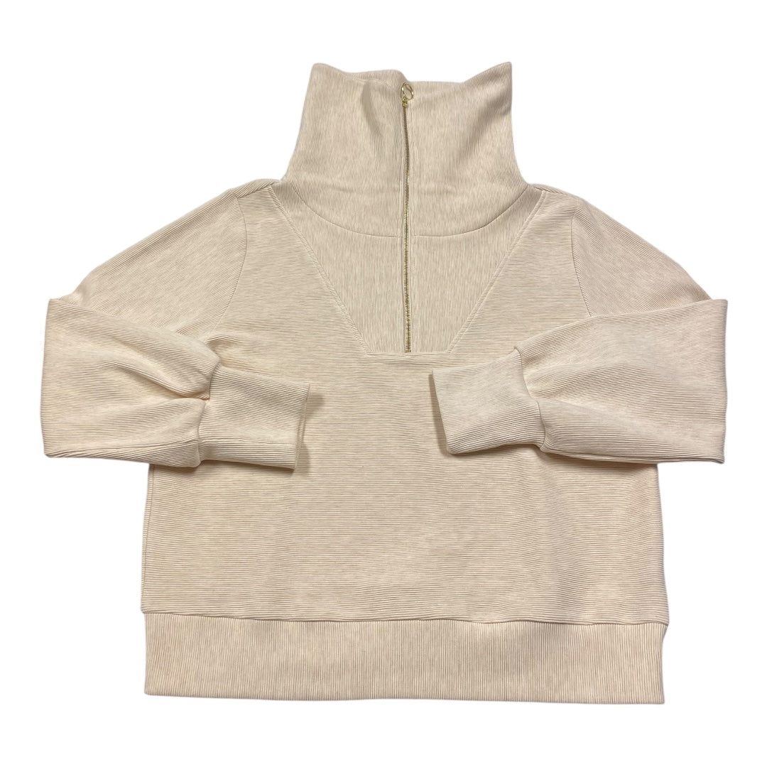 Athletic Sweatshirt Collar By Varley In Cream, Size:Xl