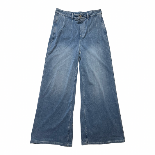 Jeans Wide Leg By Halara In Blue Denim, Size:L