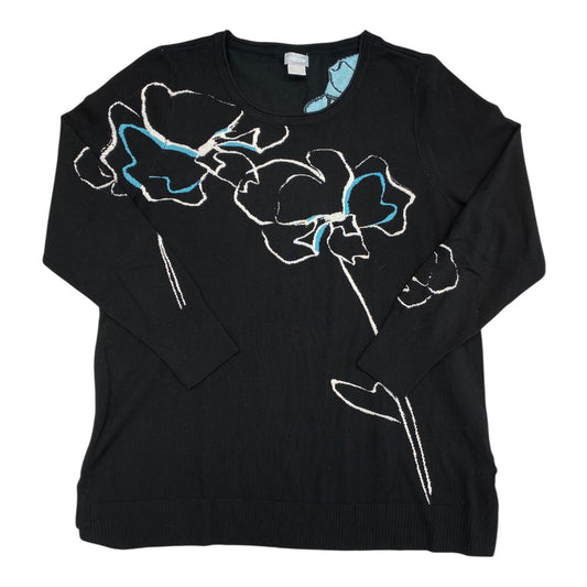 Sweater By Chicos In Black, Size:L