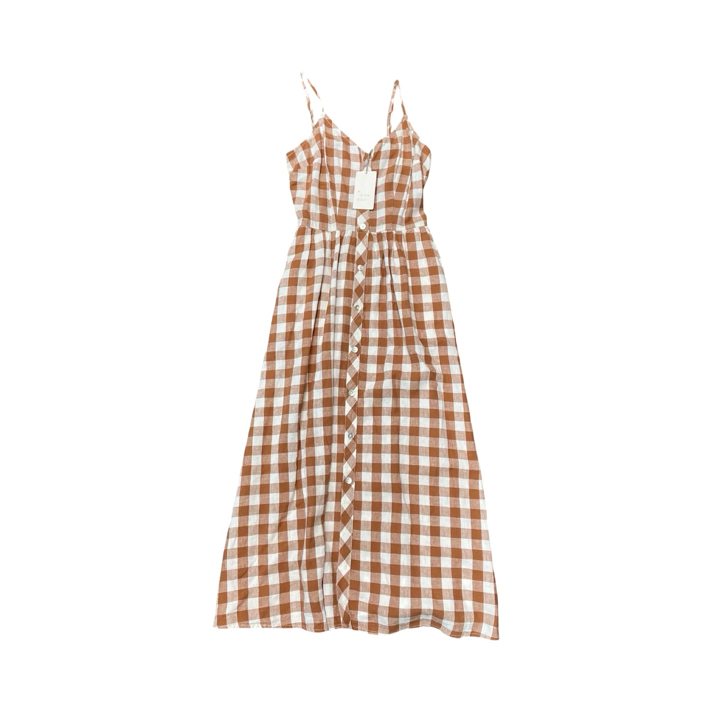 Dress Casual Midi By A New Day In Checkered Pattern, Size:Xs