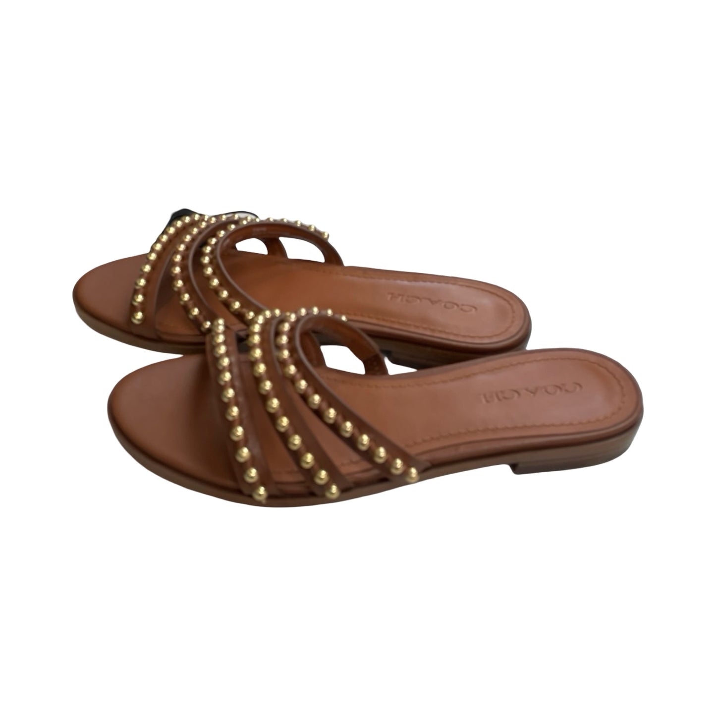 Sandals Designer By Coach In Brown, Size:7.5