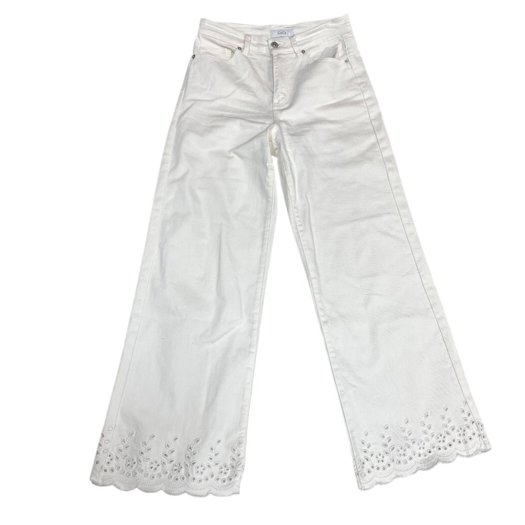 Jeans Wide Leg By Cece In White, Size:6
