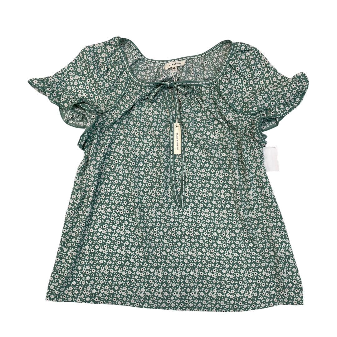 Top Ss By Max Studio In Green & White, Size:M