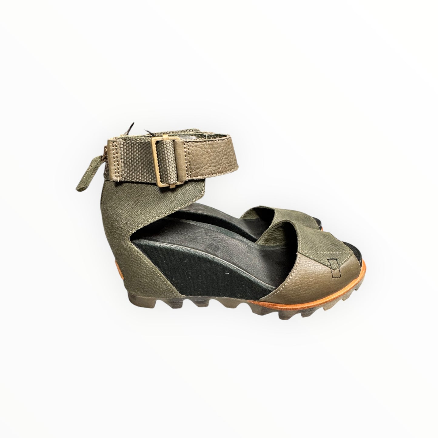 Sandals Designer By Sorel In Green, Size:8.5