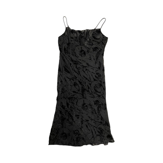 Dress Casual Midi By Banana Republic In Black, Size:Mp